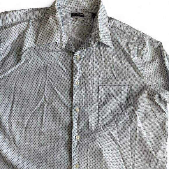Van Heusen‎ Flex | Men's Dress Shirt | Size 17 32/33 | Regular Fit Stretch - Picture 4 of 7